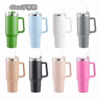 JM-008 40oz 304 roestvrij staal mok vacuüm geïsoleerde tumbler met handvat en stro