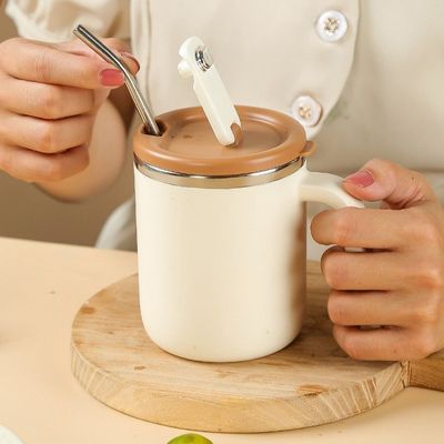 500 ml roestvrijstalen koffiekop Breed mond lekvrije geïsoleerde duurzame voor kamperen