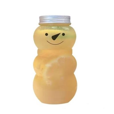 Custom 500ml PET Plastic sneeuwman kerstfles voor drank decoratie Custom