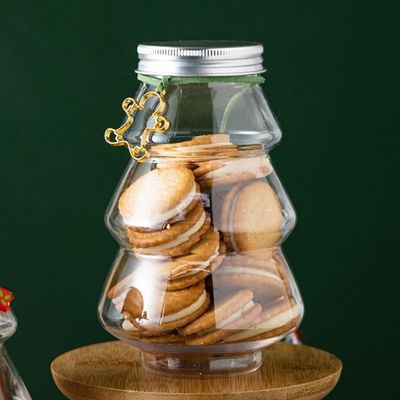Custom 500ml PET Plastic sneeuwman kerstfles voor drank decoratie Custom