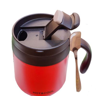 Uitstekende lekvrije kantoorkoffiebeker van roestvrij staal, perfect voor kamperen.