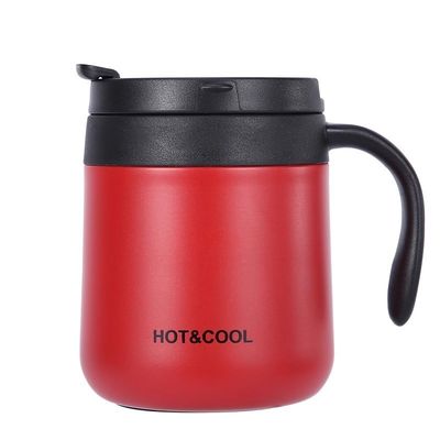 Uitstekende lekvrije kantoorkoffiebeker van roestvrij staal, perfect voor kamperen.