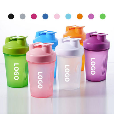 Populaire kleine 400 ml glitter plastic shaker fles voor bubbel thee en outdoor sport