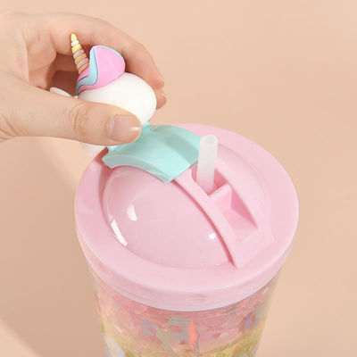 Terug naar school waterfles Nieuwste dubbele wand plastic tumbler met stro en deksel