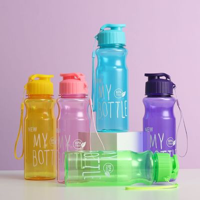Zelfrijdend reizen 500 ml BPA-vrije waterfles met lekvrije dop en helder materiaal