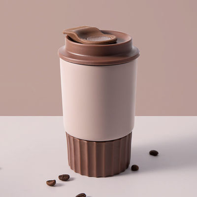 Geïsoleerde herbruikbare koffiekop met afgesloten deksel 350 ml Draagbare roestvrijstalen mok
