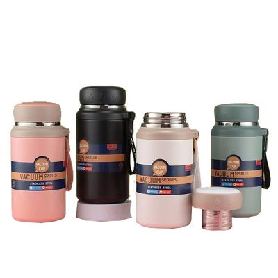 Draagbare 316 roestvrij staal 750 ml/1000 ml grote thermosbeker voor buitensport
