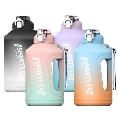 Duurzaam grote capaciteit 2300 ML 3800 ML sportwaterfles met scrub gradient ontwerp
