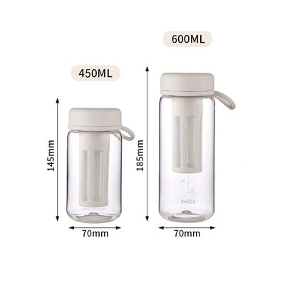 Comfortabele draagbare plastic beker 450 ml 600 ml voor buitenactiviteiten Kamperen en reizen