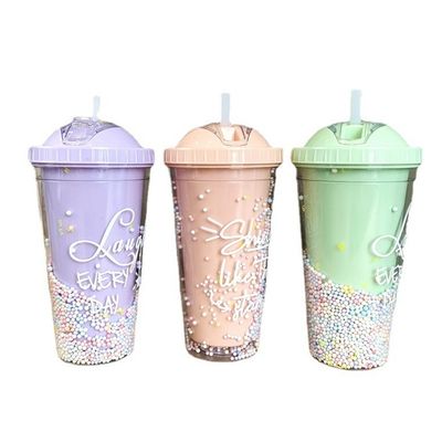 Thermische isolatie 550 ml helder BPAvrij Glitter IJs