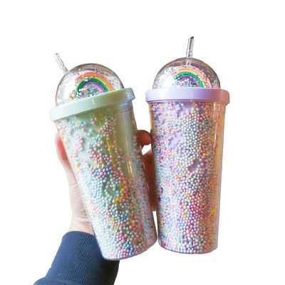 Thermische isolatie 550 ml helder BPAvrij Glitter IJs