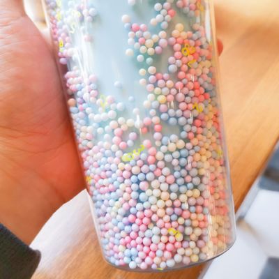 Thermische isolatie 550 ml helder BPAvrij Glitter IJs