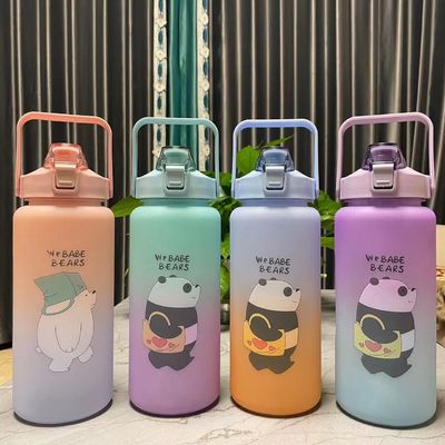 Milieuvriendelijk BPA-vrij Gradiaal Kleur Motiverend Gym Fitness Sport Tritan Waterfles Set