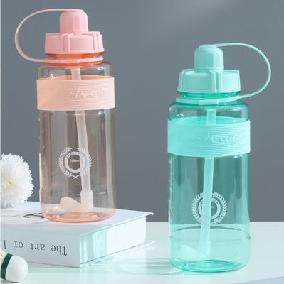 Unisex Direct Drinking 1000ml BPA-vrij Tritan Motivational Gym Plastic waterfles met tijdmarker