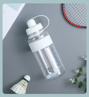 Unisex Direct Drinking 1000ml BPA-vrij Tritan Motivational Gym Plastic waterfles met tijdmarker
