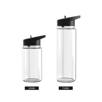 750 ml heldere plastic sportfitness drinkwaterfles voor toepasbaar kokend water