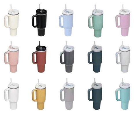 Gepersonaliseerde kleur 40oz capaciteit roestvrij staal reis tumbler met handvat voor On-the-go