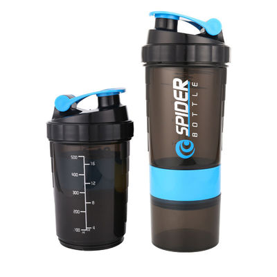 Fitness BPA-vrij Plastic Protein Shaker Bottle Cup met Mixer en Glitter Design