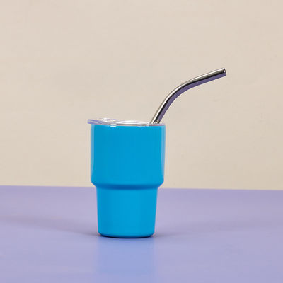 2 oz roestvrij staal waterfles American Style Design Mini Pocket Cup met rietjes