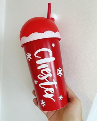 20 OZ Kerst koffiebekers 600 ml Luxe Custom Logo Nieuws Straw Cup Voor Kerstmis