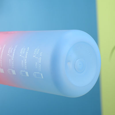 32 oz 1000 ml motivatieve sport waterfles met stroom Flip top lekvrije deksel draagbaar