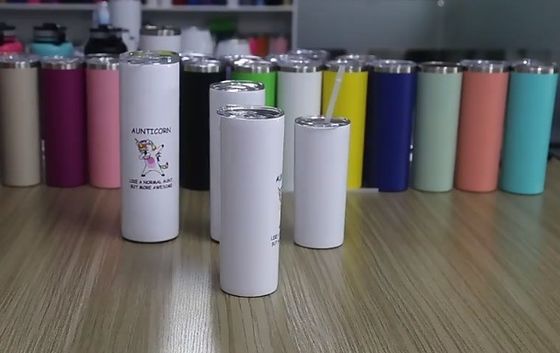 Grote capaciteit op maat creatieve stro geïsoleerde reisbeker gemaakt van 304 roestvrij staal