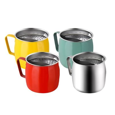 Direct leveren 304 roestvrijstalen theebeker Draagbare Food Grade Mug met Halve Maan Filter