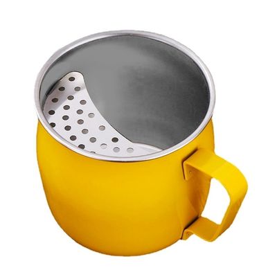 Direct leveren 304 roestvrijstalen theebeker Draagbare Food Grade Mug met Halve Maan Filter