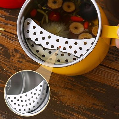 Roestvrij staal Halve Maan Filter Fruit Tea Cup Draagbare mok met meerdere kleuren