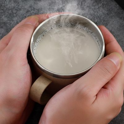 Draagbare 220 ml dubbellagige roestvrijstalen bekers voor anti-brandende en thee dranken