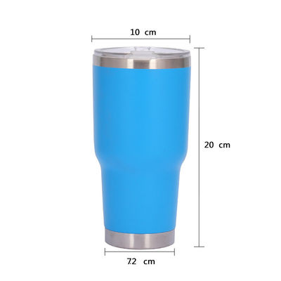 30oz Dubbelwand roestvrij staal wijn tumbler herbruikbare vacuümfles met deksel