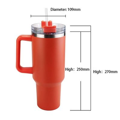 Klassieke ontwerp stijl 40oz roestvrij staal outdoor tumbler met handvat en stro voor OEM