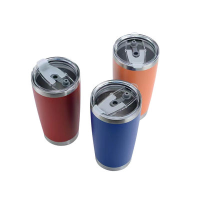20oz dubbelwand vacuüm geïsoleerde auto tumbler Custom logo poeder bedekte reis koffiebeker