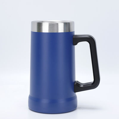 Minimalistische ontwerpstijl aanpasbaar vacuüm dubbelwandisolatie roestvrij staal koffiebierbeker met handvat