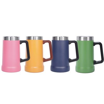 Minimalistische ontwerpstijl aanpasbaar vacuüm dubbelwandisolatie roestvrij staal koffiebierbeker met handvat