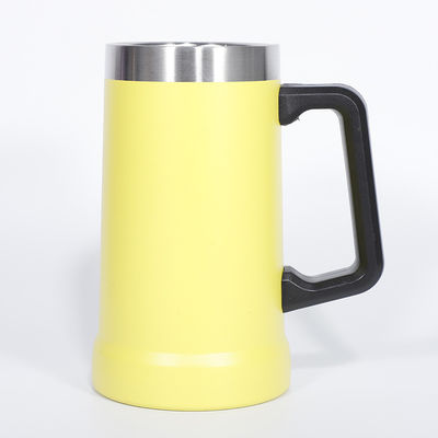 Minimalistische ontwerpstijl aanpasbaar vacuüm dubbelwandisolatie roestvrij staal koffiebierbeker met handvat