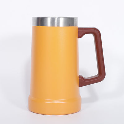 24oz vacuüm dubbele wand 304 roestvrij staal koffiebierbeker met handvat ideaal voor dagelijks gebruik