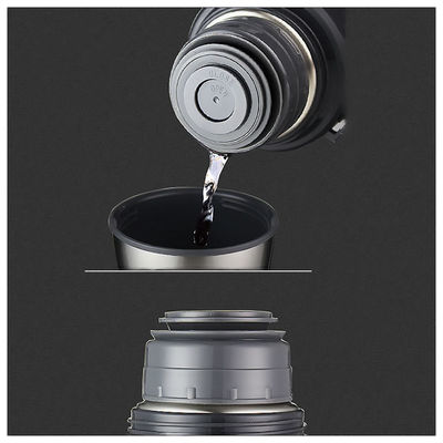 1000 ml chique roestvrij ruime mond sport dubbele wand vacuüm geïsoleerde waterfles met handvat