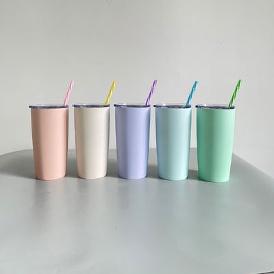 Volledig roestvrij staal dubbelwand geïsoleerde koffiekop met deksel Drink Tumblers 10oz 20oz
