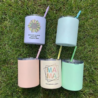 Volledig roestvrij staal dubbelwand geïsoleerde koffiekop met deksel Drink Tumblers 10oz 20oz
