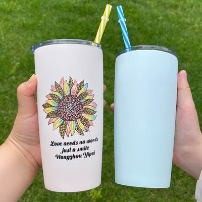 Volledig roestvrij staal dubbelwand geïsoleerde koffiekop met deksel Drink Tumblers 10oz 20oz