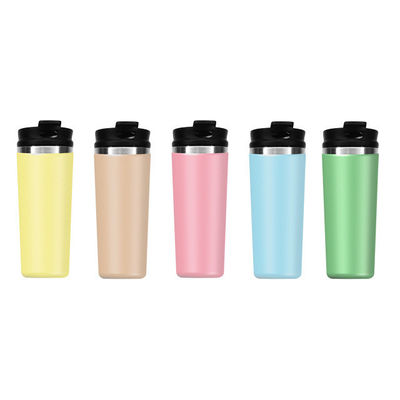 Dubbele wand vacuüm reis koffiebeker met deksel stro logo Skinny tumbler stalen bekers