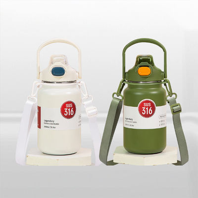 Kookwater toepasbaar voor hedendaagse volwassenen Dubbele wand fiets waterfles met deksel