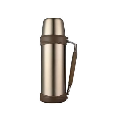 Roestvrij staal 1000 ml waterfles Thermisch vacuüm geïsoleerde beker met handvat kogelvormig