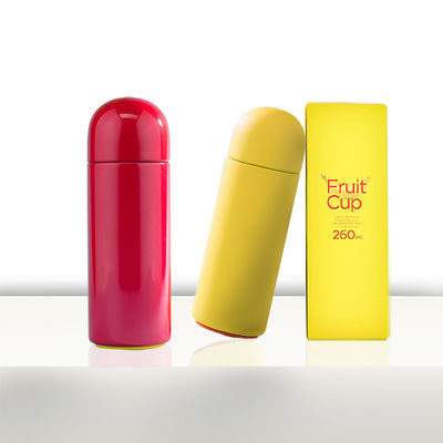 Cerise Custom Logo Soft Touch 260ml Dubbelwand Geïsoleerde Vacuüm Flask Kleur Roestvrijstalen Waterfles