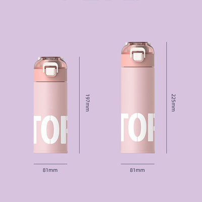 500 ml vacuümfles van roestvrij staal aangepaste geïsoleerde waterfles met 2 drinkmethoden