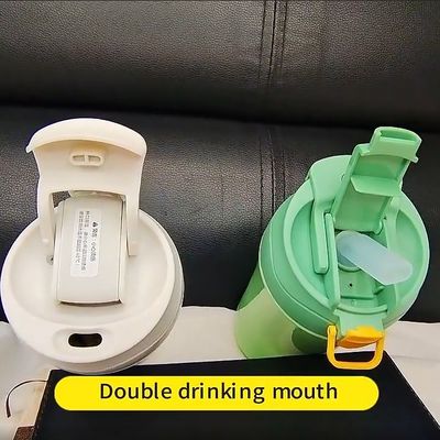 15oz vacuüm kantoor waterfles Dubbele wand geïsoleerde reis koffiebeker met siliconen deksel