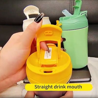 15oz vacuüm kantoor waterfles Dubbele wand geïsoleerde reis koffiebeker met siliconen deksel