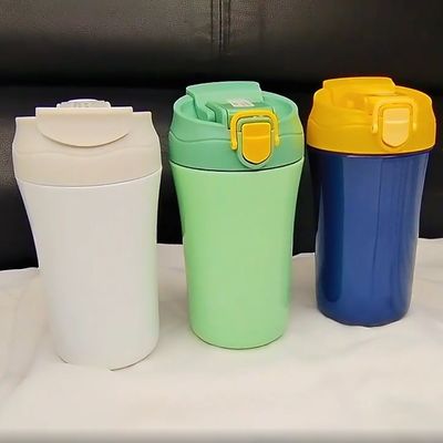 15oz vacuüm kantoor waterfles Dubbele wand geïsoleerde reis koffiebeker met siliconen deksel
