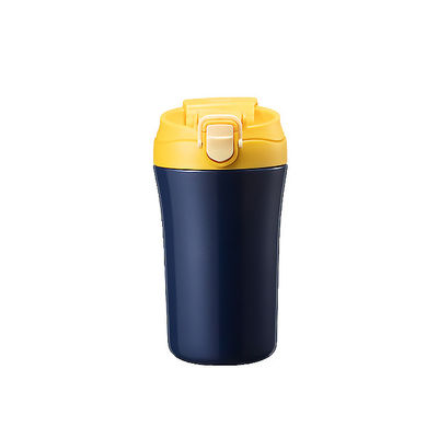 Geïsoleerde reiskoffiebottel van roestvrij staal met aangepast logo en lekvrije deksel